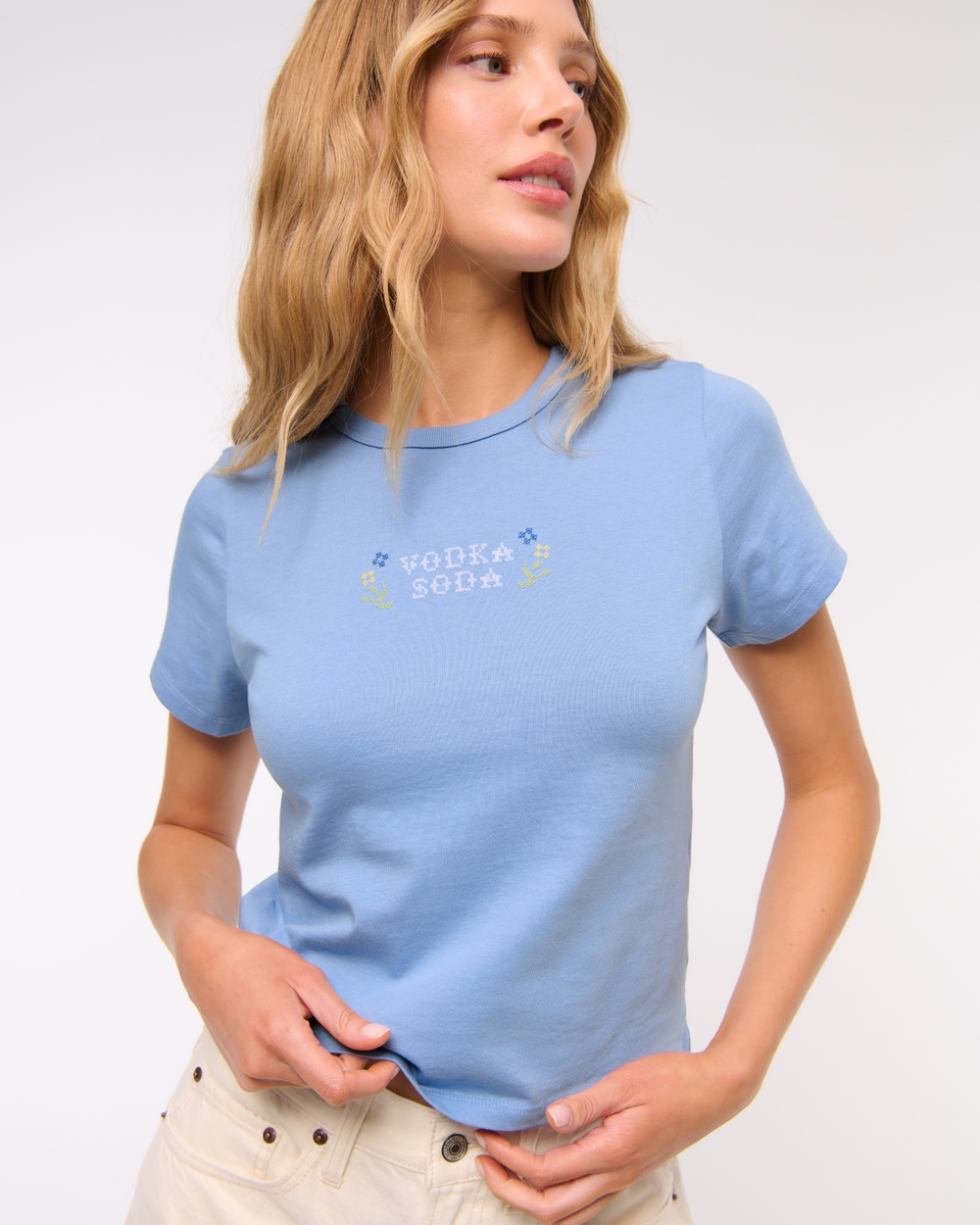 Short-Sleeve Vodka Soda Graphic Skimming Tee