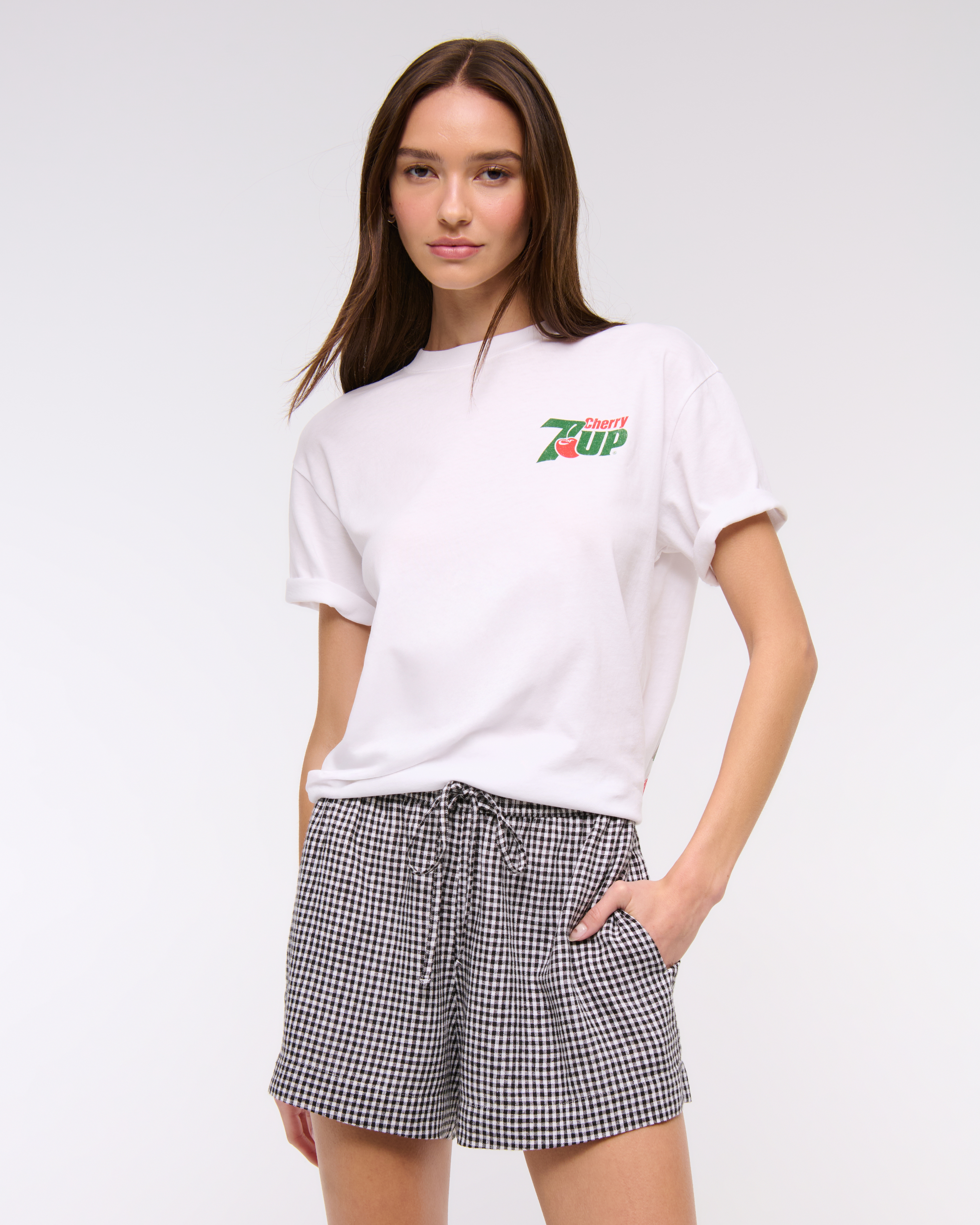 Abercrombie & Fitch Oversized 7up Graphic Tee In White