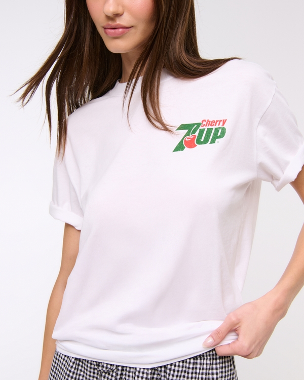 Women's Oversized 7UP Graphic Tee | Women's Tops | Abercrombie.com