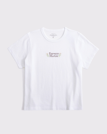 Short-Sleeve Espresso Martini Graphic Skimming Tee