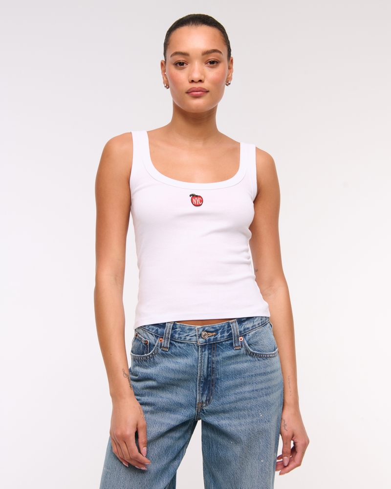New York City Graphic Scoopneck Tank