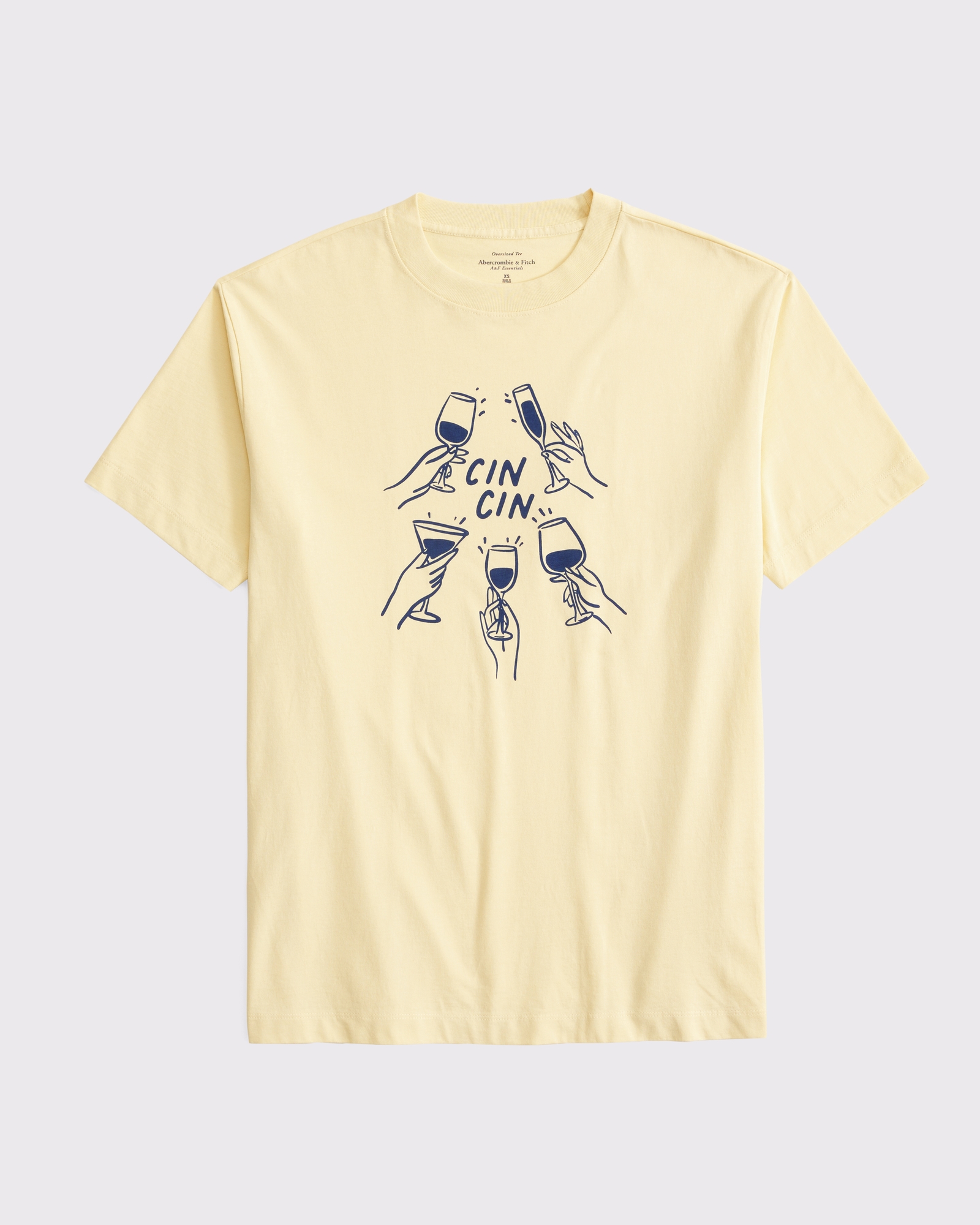 Women's Oversized Cin Cin Graphic Tee | Women's Tops | Abercrombie.com