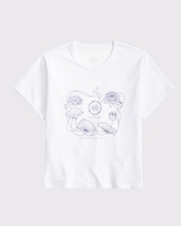 Short-Sleeve The White Lotus Graphic Skimming Tee
