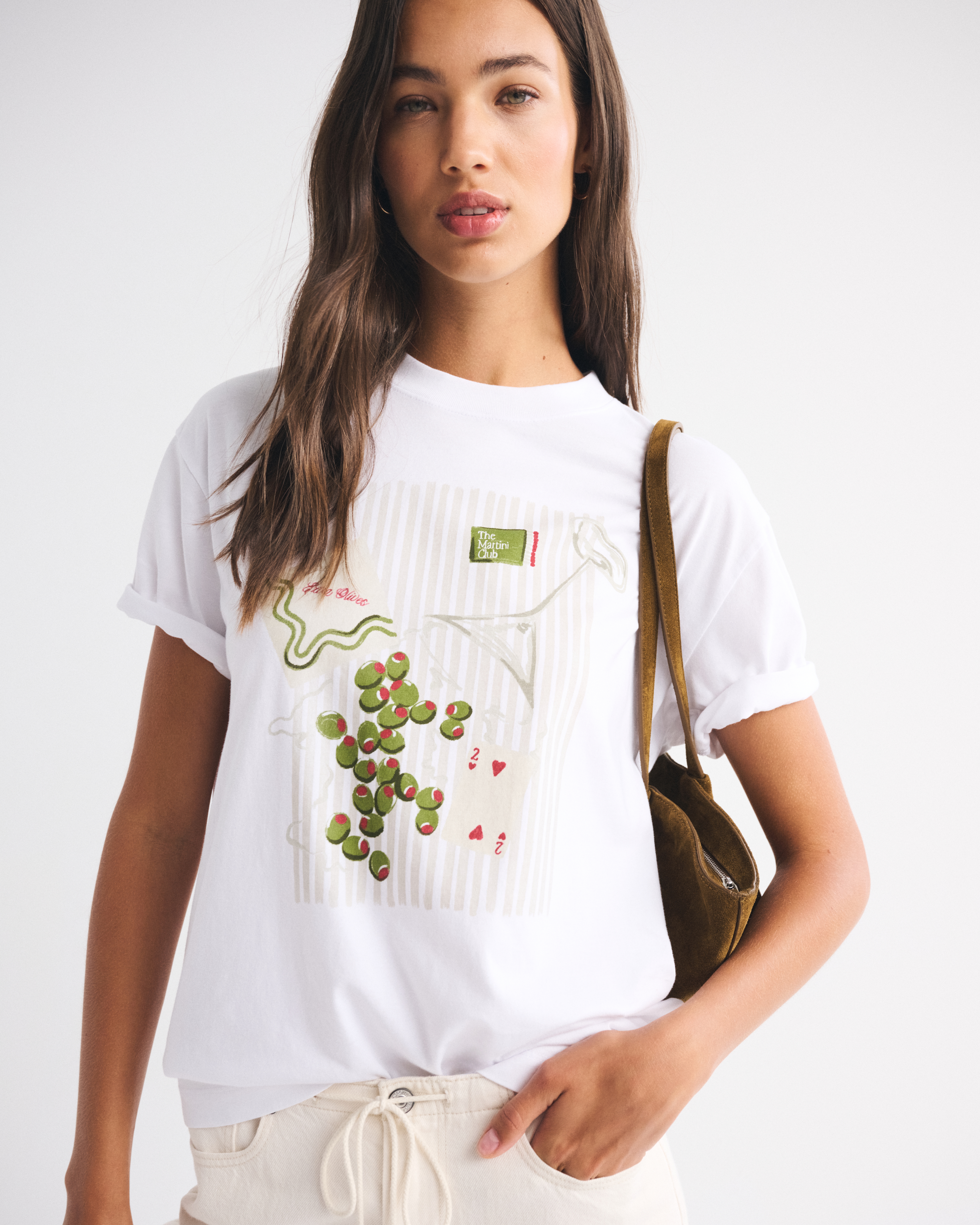 Женские футболки Abercrombie & Fitch Oversized Martini Graphic Tee — фото 3