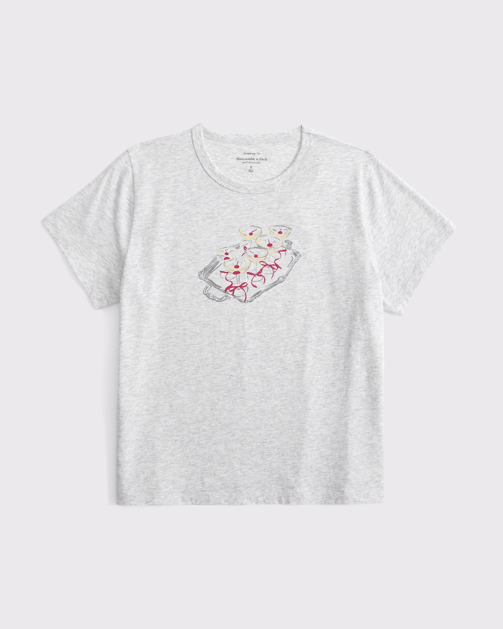 Short-Sleeve Cocktail Tray Graphic Skimming Tee