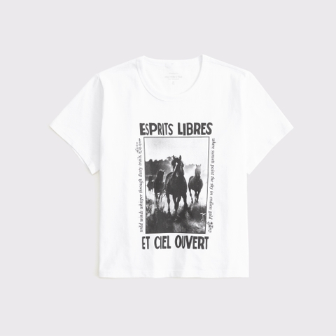 Женские футболки Abercrombie & Fitch Short-Sleeve Western Graphic Skimming Tee