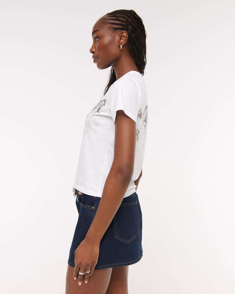 Short-Sleeve Horses Graphic Skimming Tee