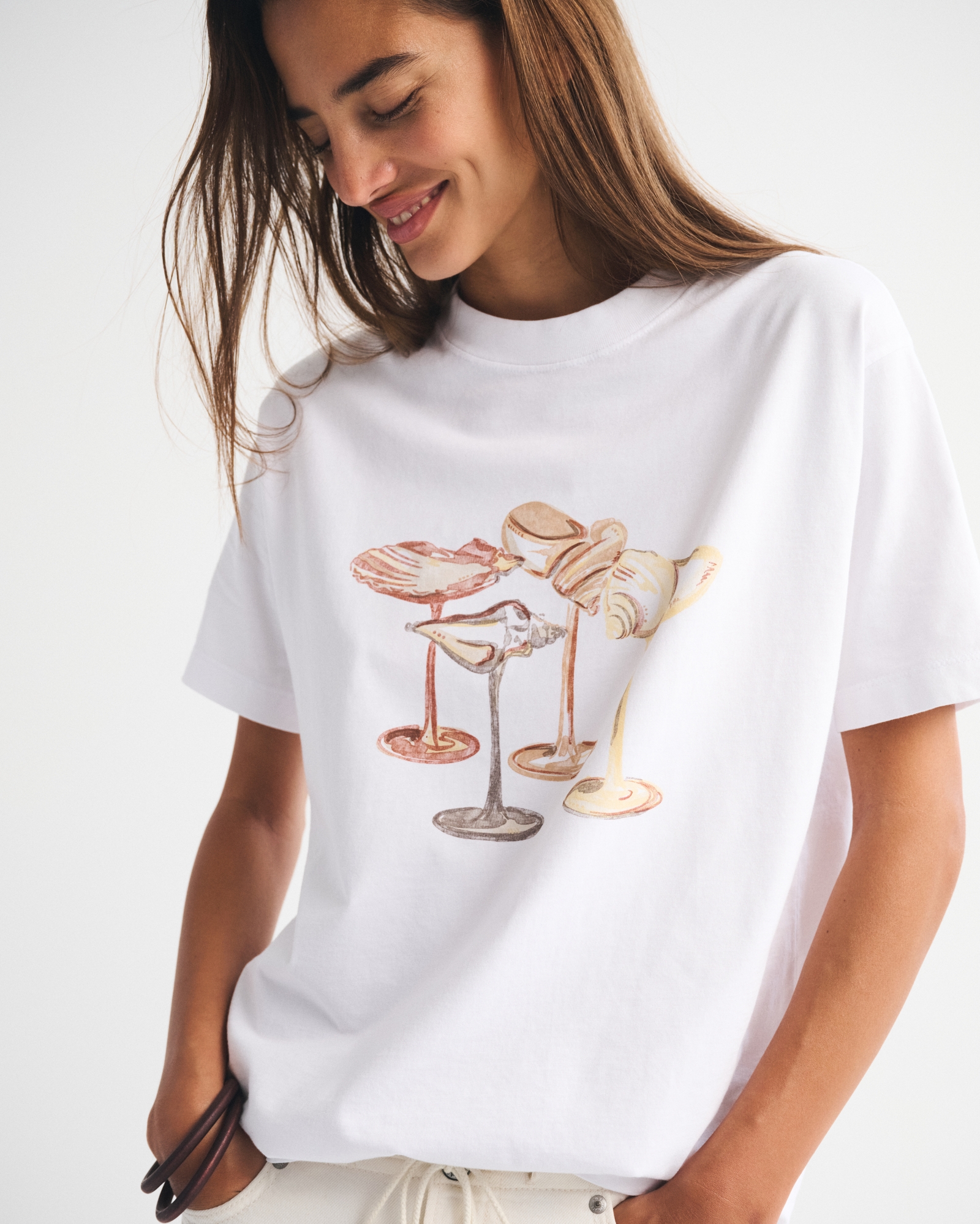 Oversized Coastal Drinks Graphic Tee