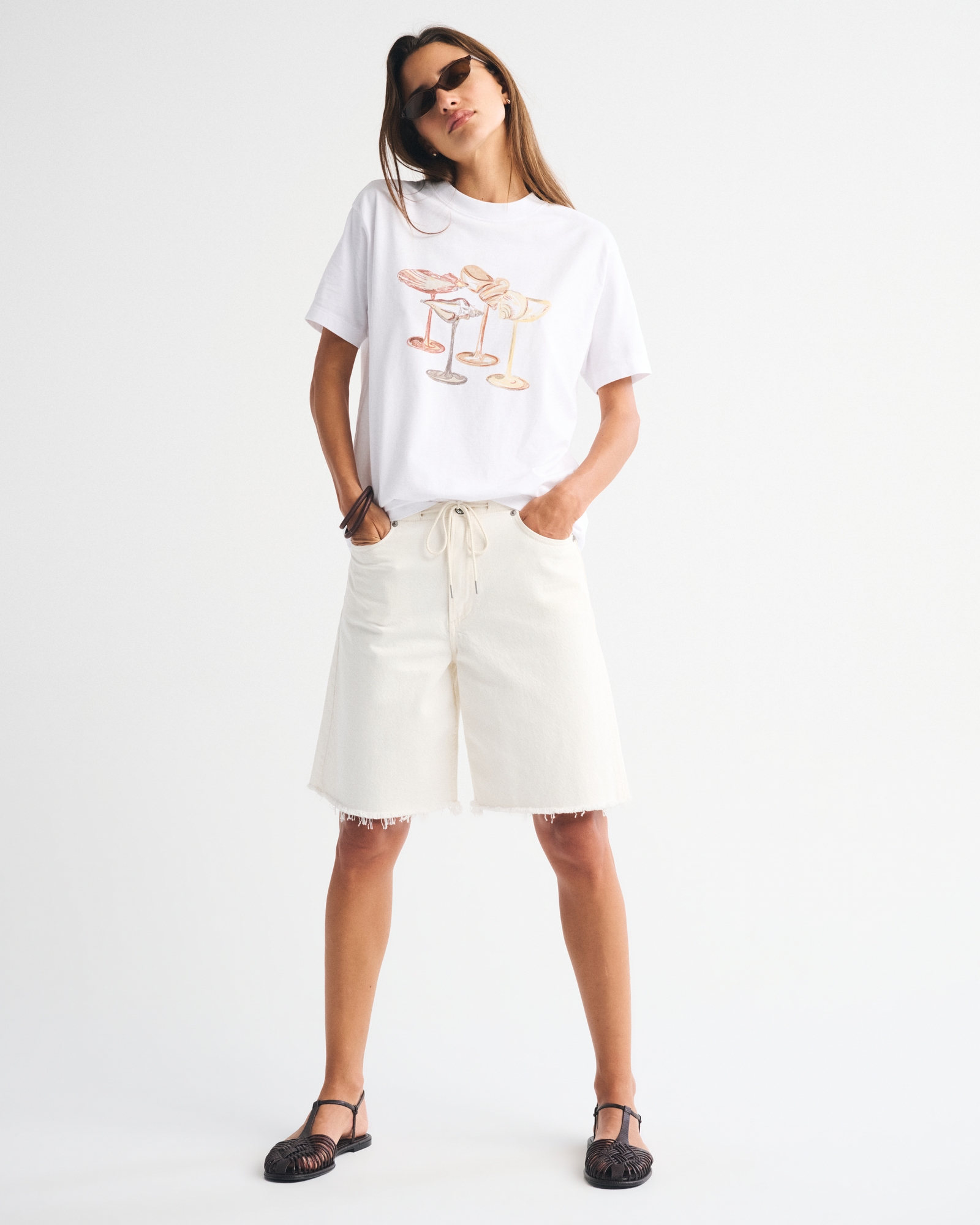 Oversized Coastal Drinks Graphic Tee