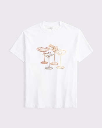 Oversized Coastal Drinks Graphic Tee
