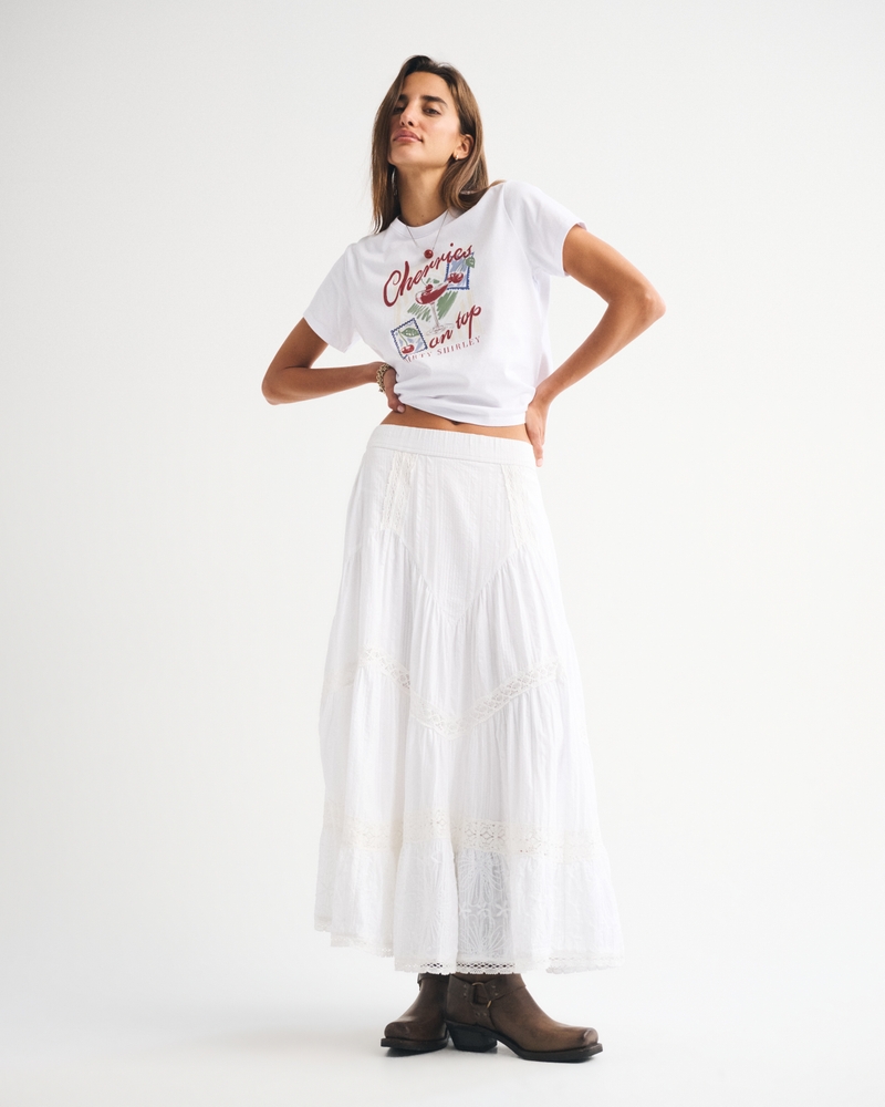 Short-Sleeve Dirty Shirley Graphic Skimming Tee