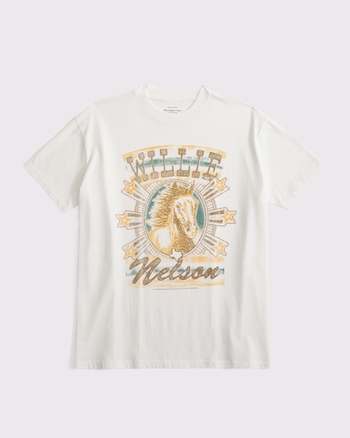 Oversized Willie Nelson Graphic Tee