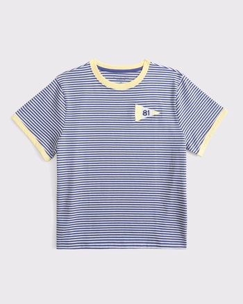 Short-Sleeve Nautical Graphic Skimming Tee