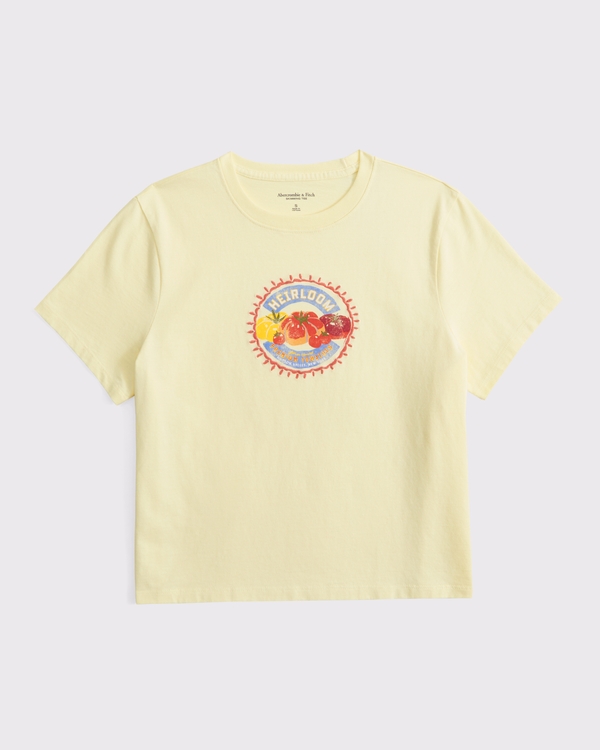 Short-Sleeve Tomato Graphic Skimming Tee