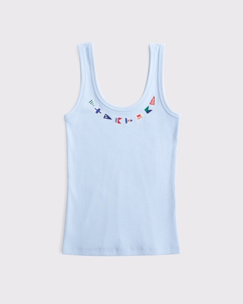 Nautical Graphic Scoopneck Tank from Abercrombie & Fitch - $26.99