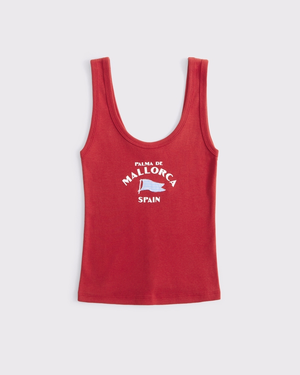 Mallorca Graphic Scoopneck Tank