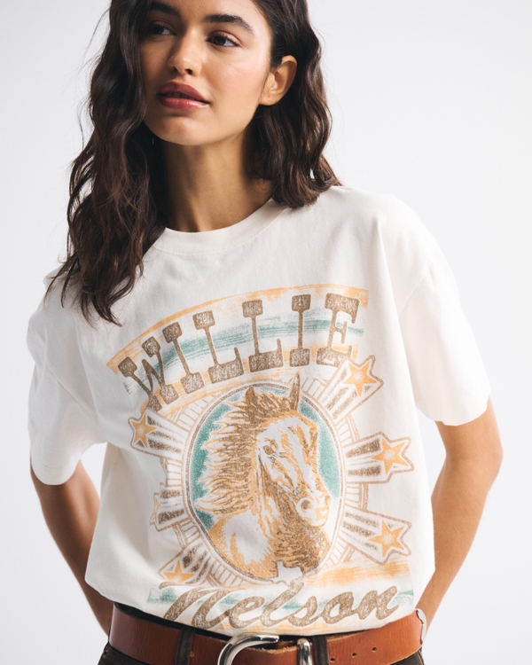 Oversized Willie Nelson Graphic Tee