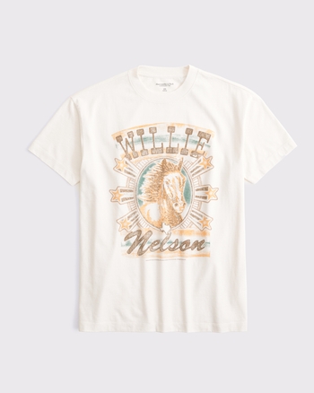Oversized Willie Nelson Graphic Tee