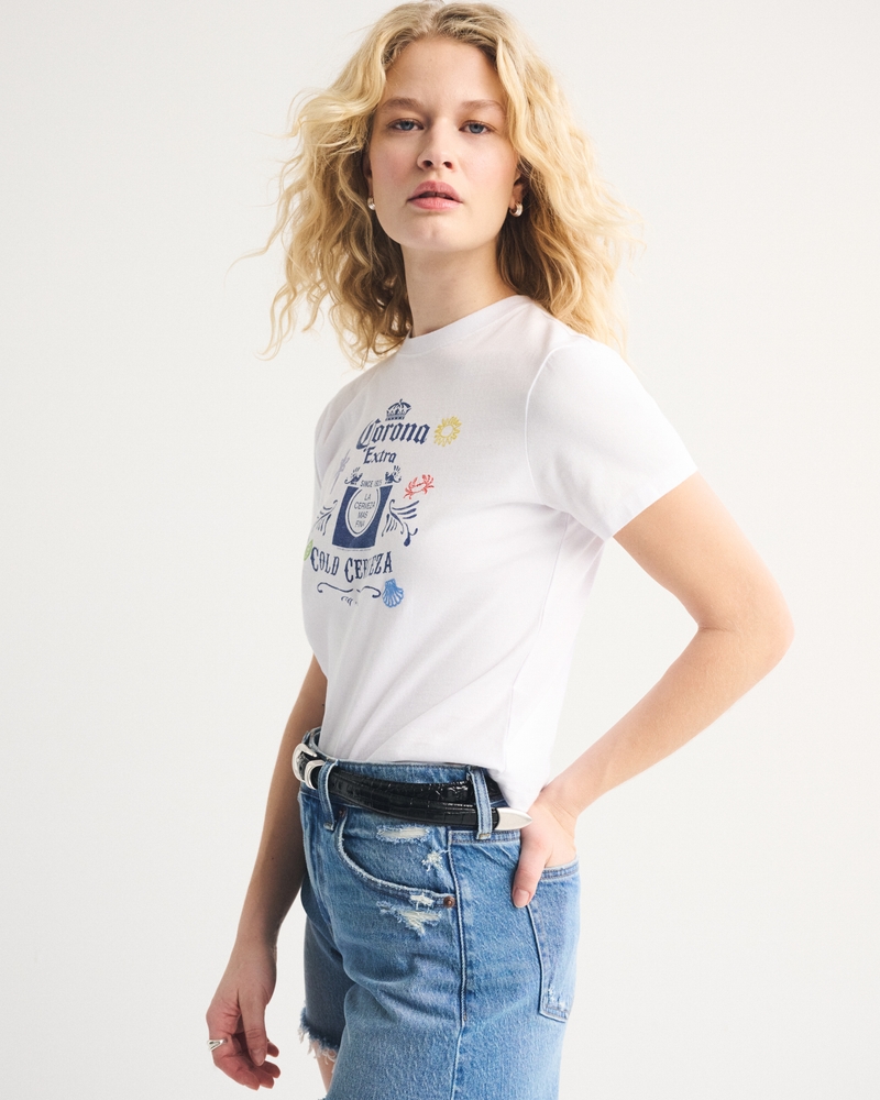 Short-Sleeve Corona Graphic Skimming Tee - thumbnail 3