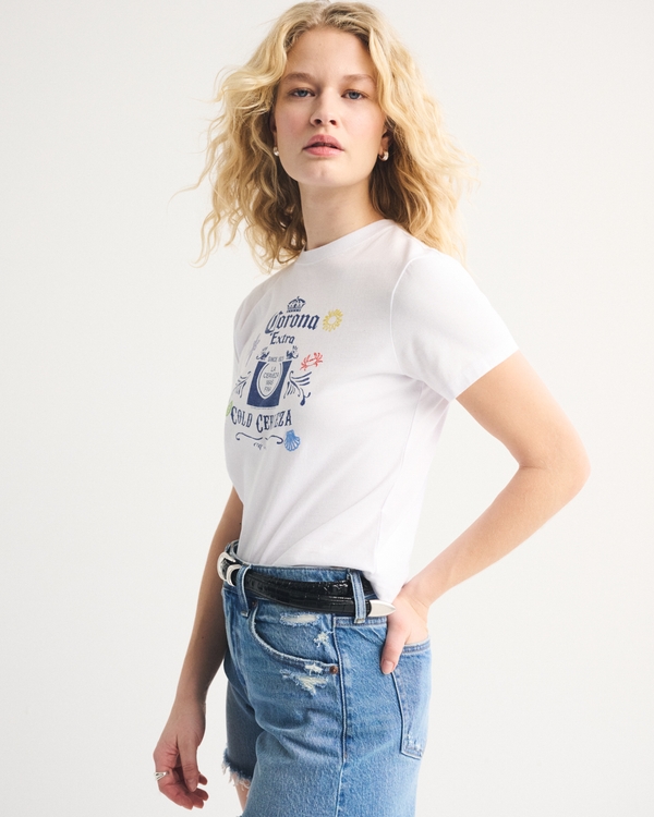 Women's Short-Sleeve Corona Graphic Skimming Tee | Women's Tops