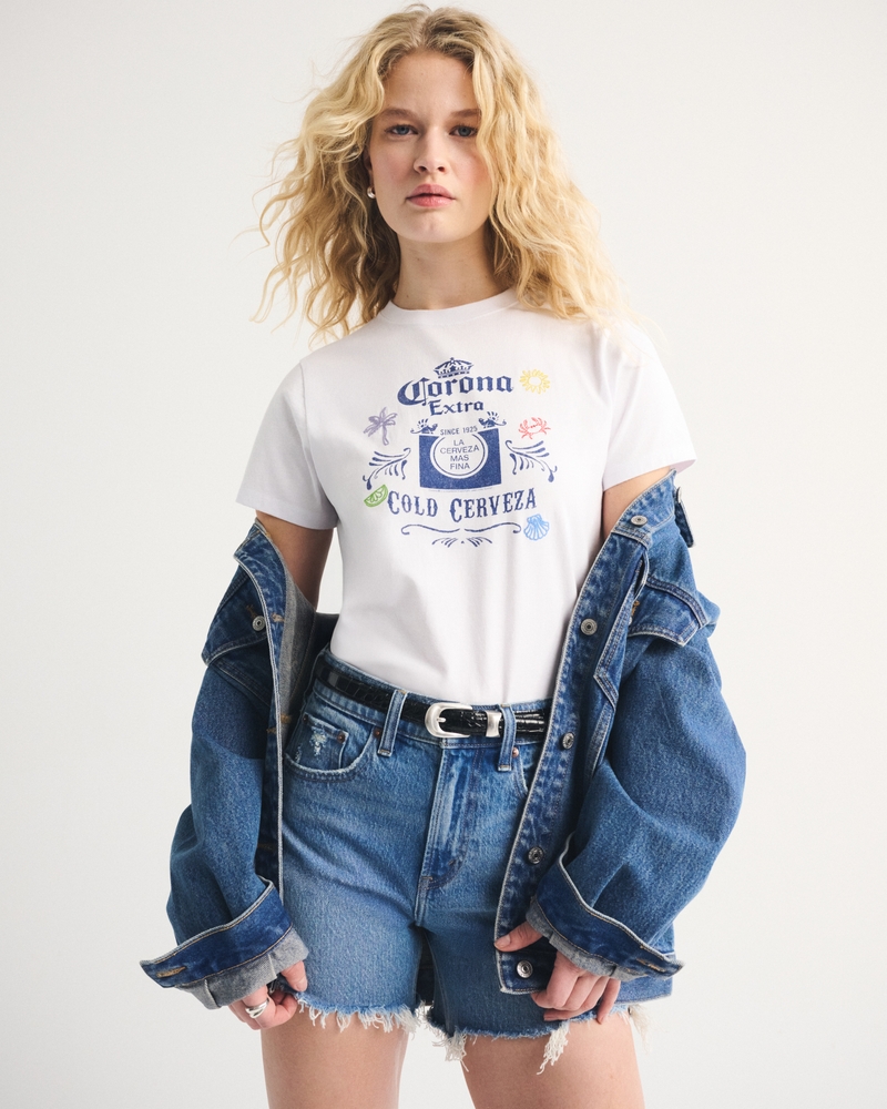 Short-Sleeve Corona Graphic Skimming Tee - thumbnail 4
