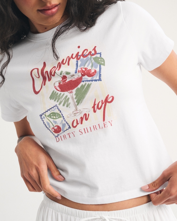 Short-Sleeve Dirty Shirley Graphic Skimming Tee