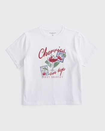 Short-Sleeve Dirty Shirley Graphic Skimming Tee