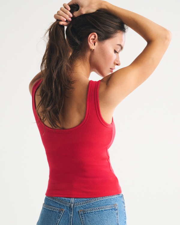 WAREHOUSE タンクトップ UK 12 Women's Bra-Free Oyster Graphic Scoopneck Tank | Women's Clearance