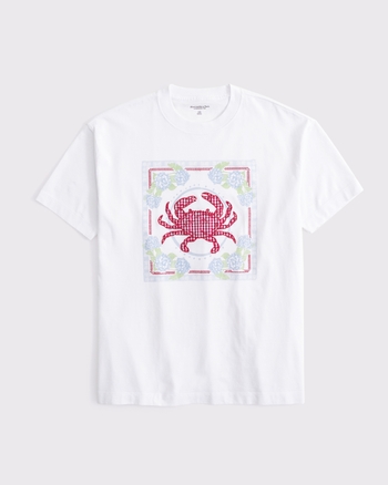Oversized Coastal Crab Graphic Tee
