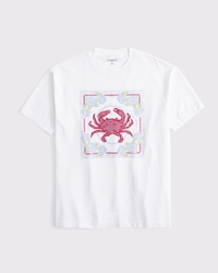 Oversized Coastal Crab Graphic Tee