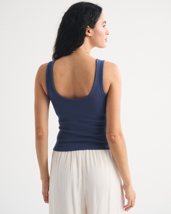 WAREHOUSE タンクトップ UK 12 Women's Bra-Free Oyster Graphic Scoopneck Tank | Women's Clearance