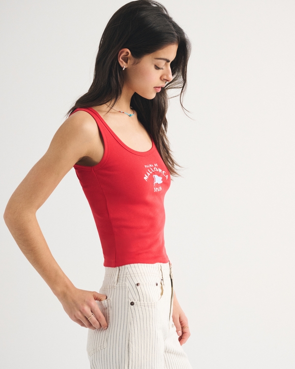 Women's 100% Cotton Spain Graphic Scoopneck Tank | Women's Tops