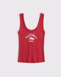 Bra-Free Spain Graphic Scoopneck Tank