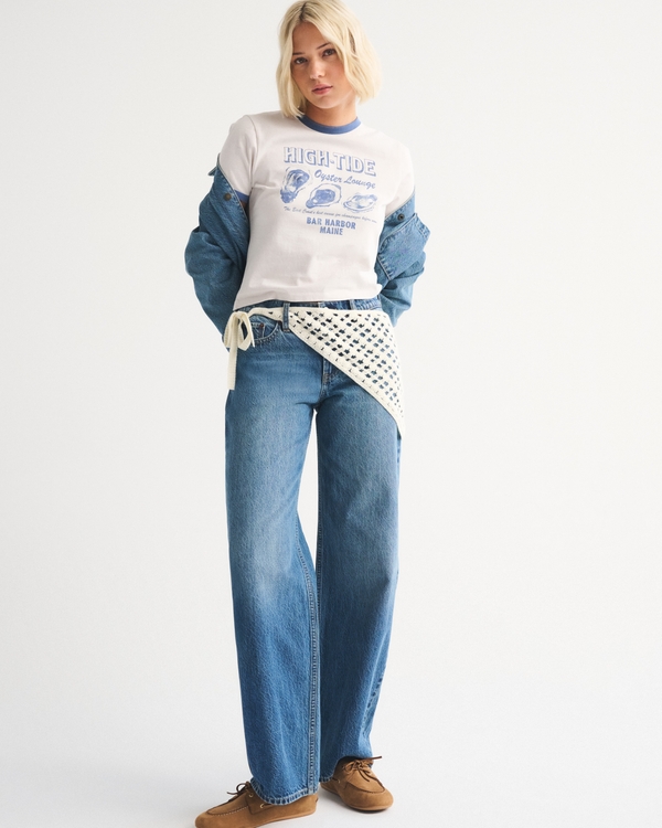 Short-Sleeve Oyster Graphic Skimming Tee, Light Sand view 2