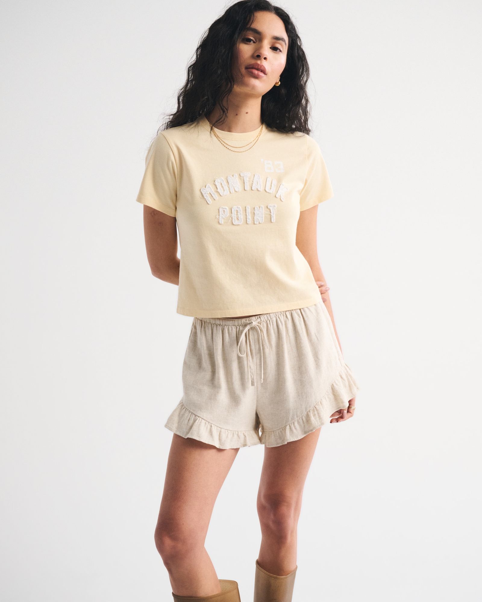 Short-Sleeve Montauk Graphic Skimming Tee