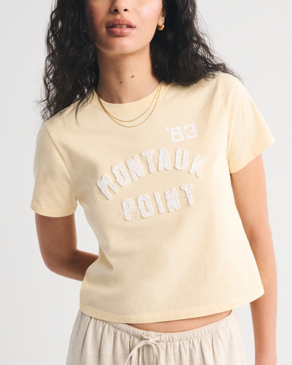 Short-Sleeve Montauk Graphic Skimming Tee