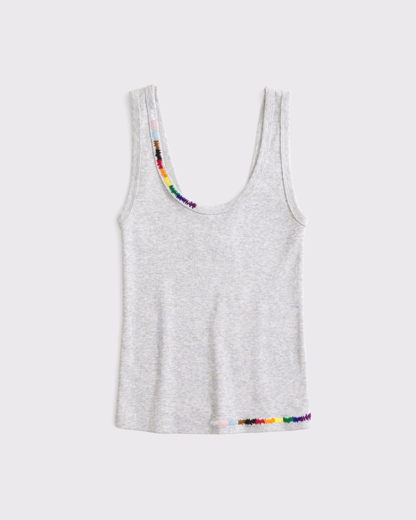 Pride 100% Cotton Tank, Light Gray view 1