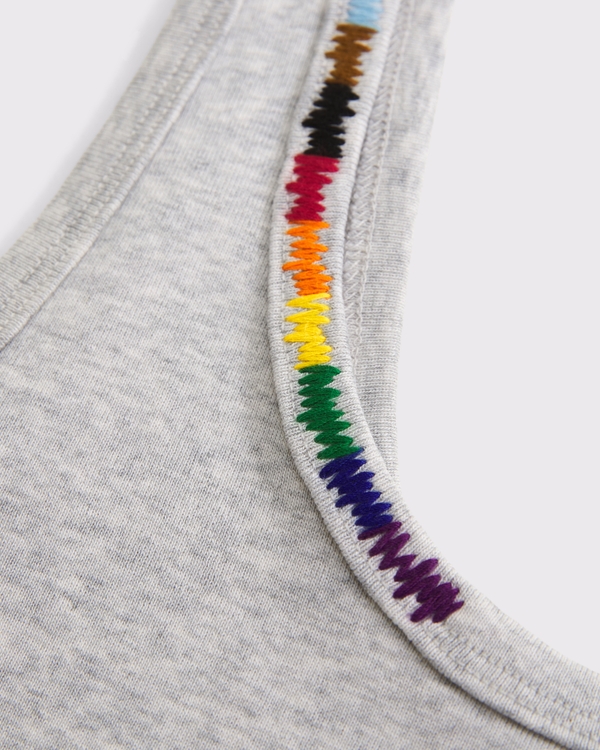 Pride 100% Cotton Tank, Light Gray view 2
