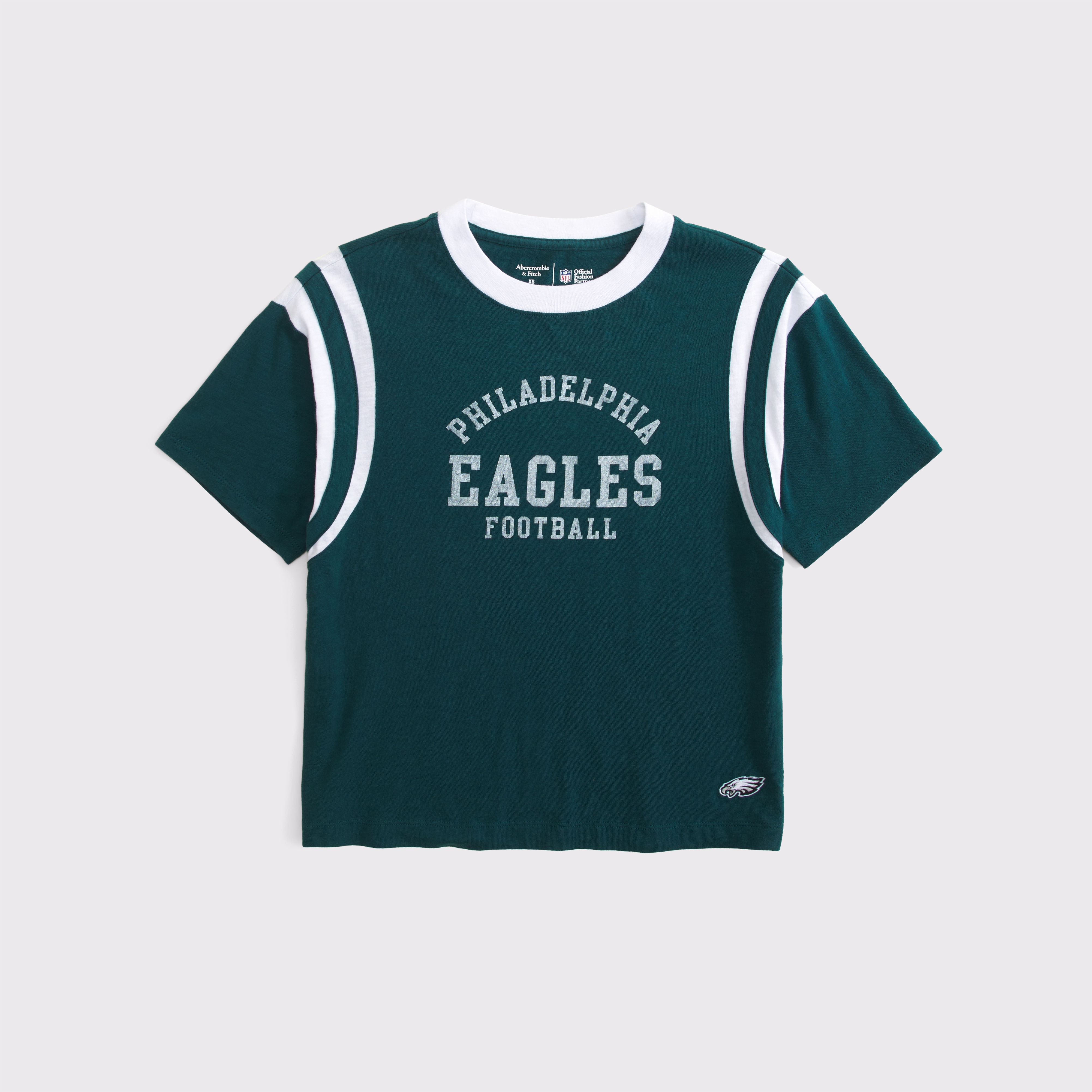 Женская футболка Abercrombie & Fitch Dallas Cowboys Graphic, цвет: Тёмный зелёный — фото 1