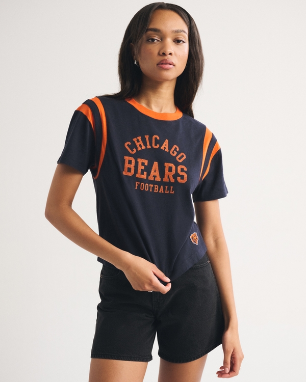 Chicago Bears Graphic Tee, Navy - Bears view 1