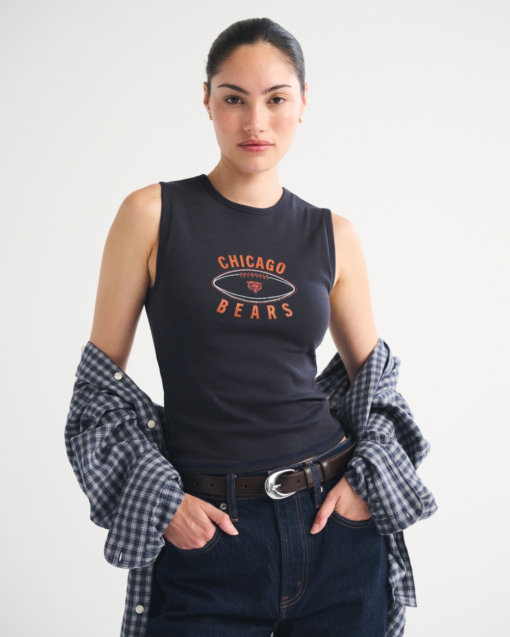 Chicago Bears Bra-Free Rib High-Neck Tank