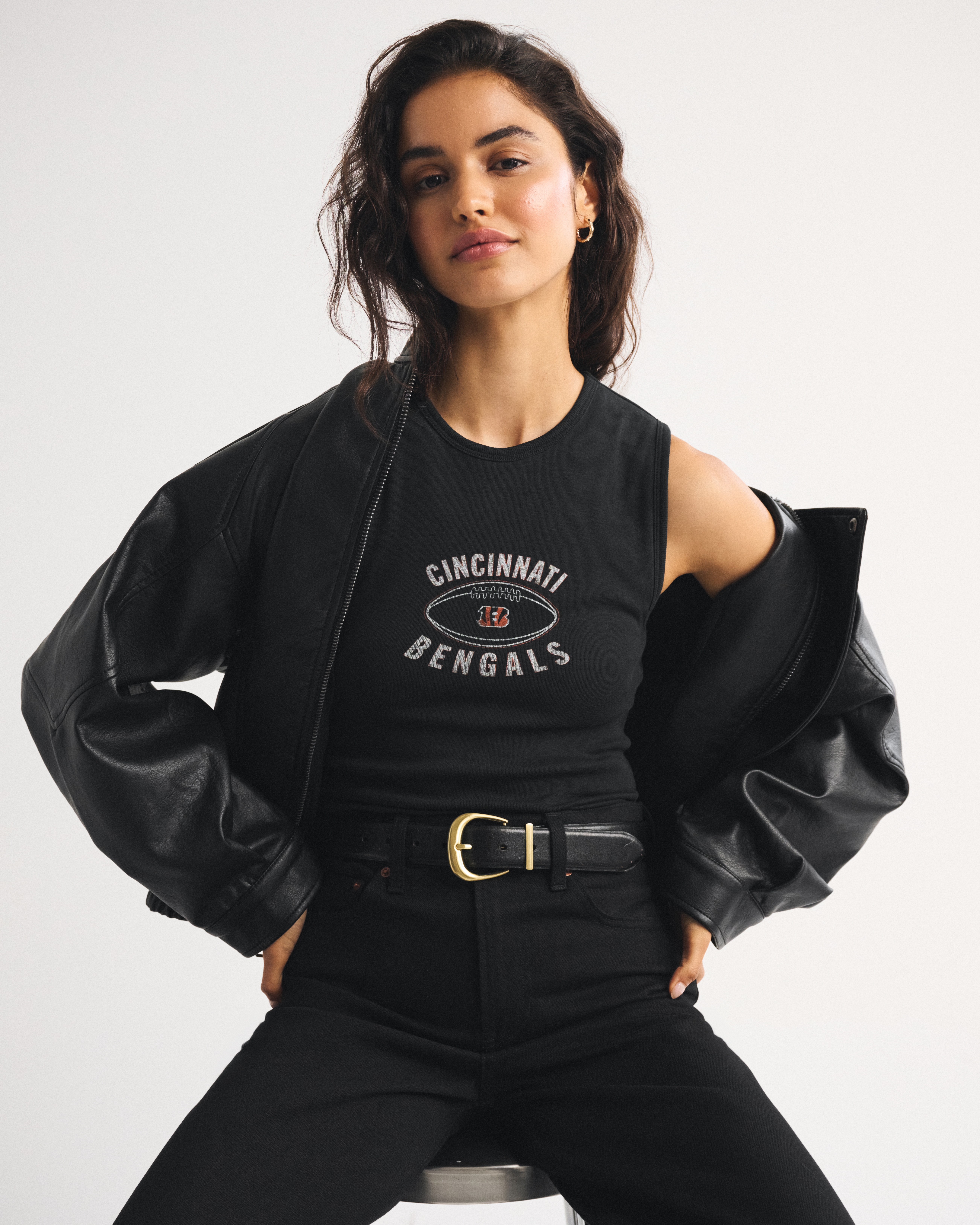 Бра Cincinnati Bengals High-Neck, в рубчик — Abercrombie & Fitch — фото 2