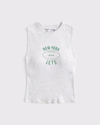 New York Jets Bra-Free Rib High-Neck Tank