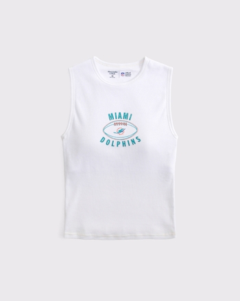 Miami Dolphins Bra-Free Rib High-Neck Tank