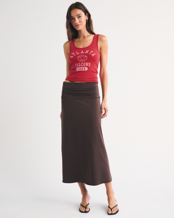 Atlanta Falcons Bra-Free Rib Scoopneck Tank, Red - Falcons view 2