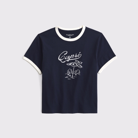 Женские футболки Abercrombie & Fitch Short-Sleeve Graphic Skimming Tee