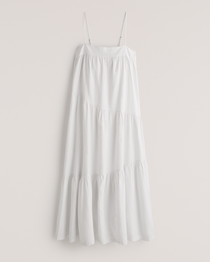 Asymmetrical Tiered Maxi Dress