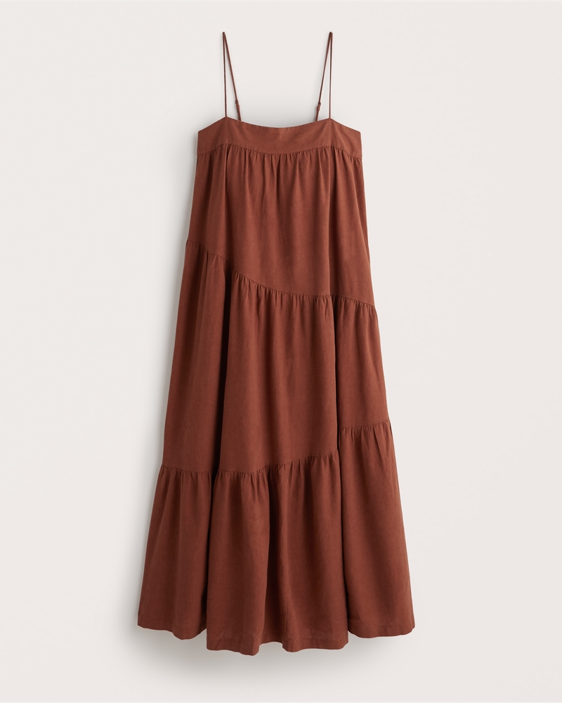 Asymmetrical Tiered Maxi Dress