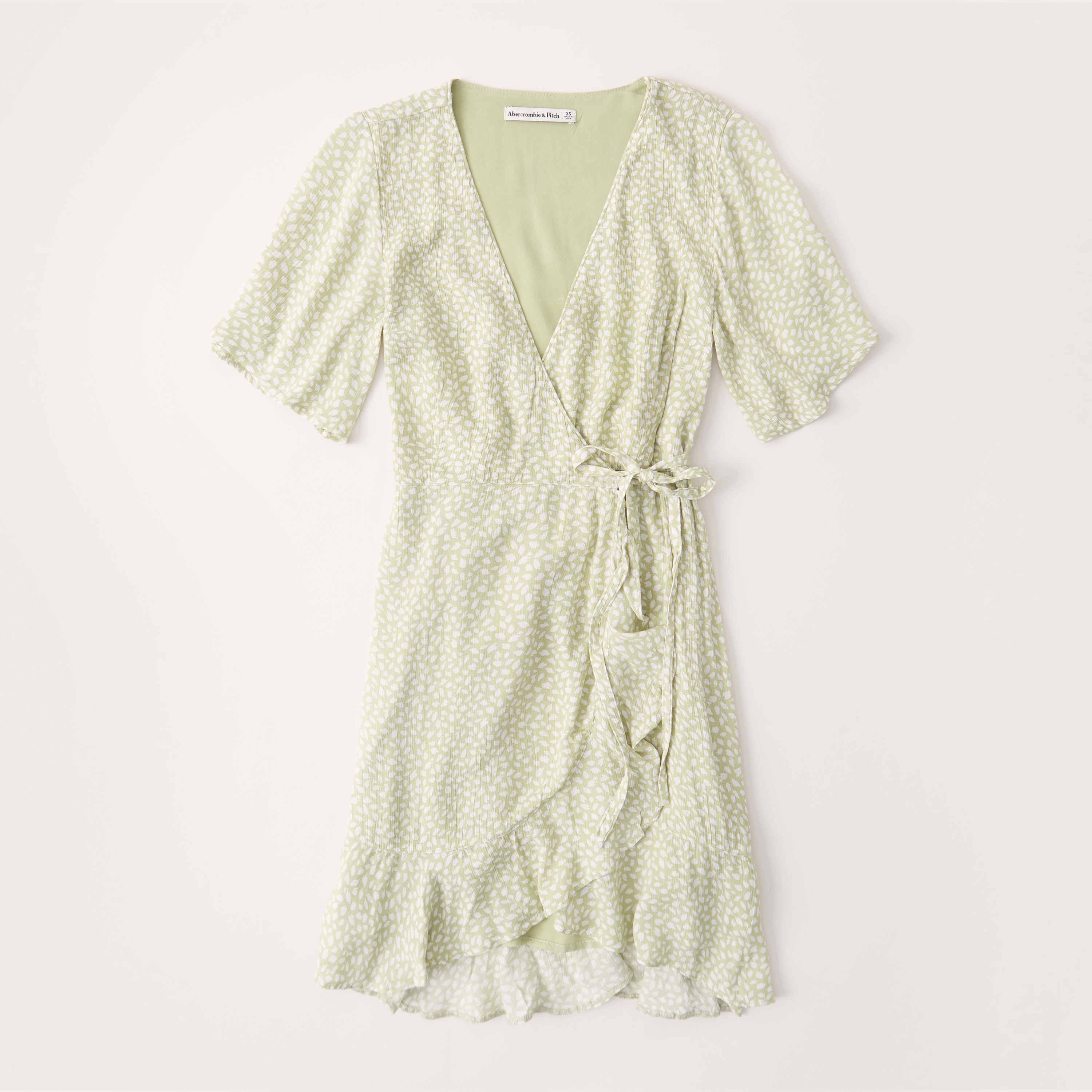 abercrombie short sleeve wrap dress