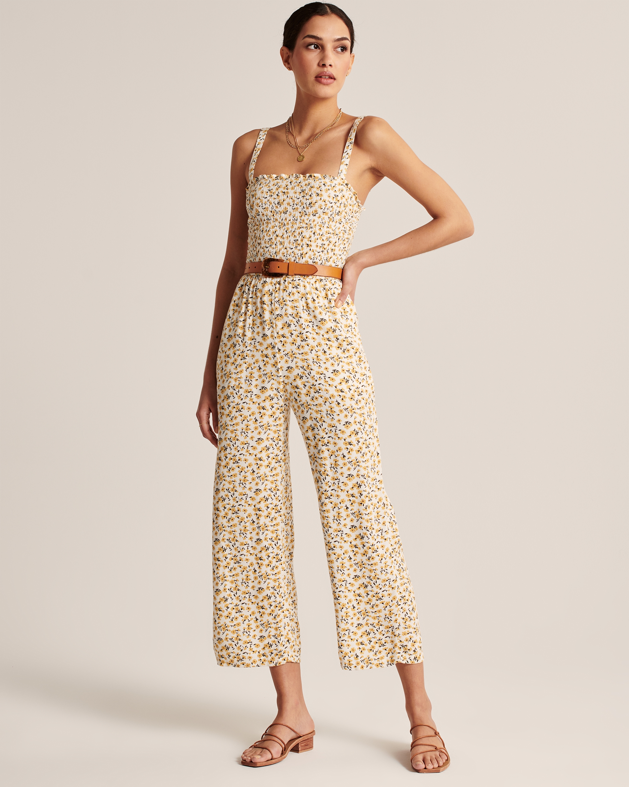 abercrombie smocked jumpsuit